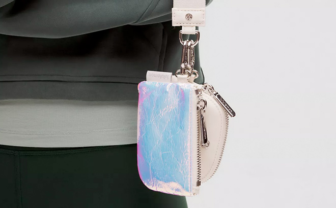 Dual Pouch Wristlet Iridescent