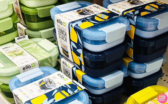 Ello Plastic Lunch Stack Container 2 Pack