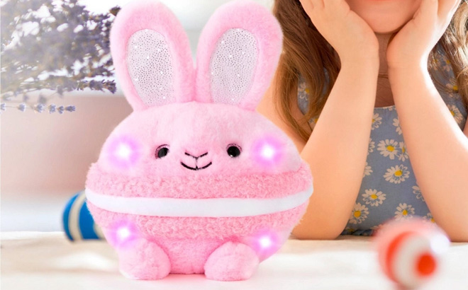 FAO Schwarz Glow Brights Bunny Macaron Plush
