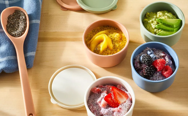 Figmint 4 Piece Plastic Snack Container Set Figmint 4 Piece Plastic Snack Container Set