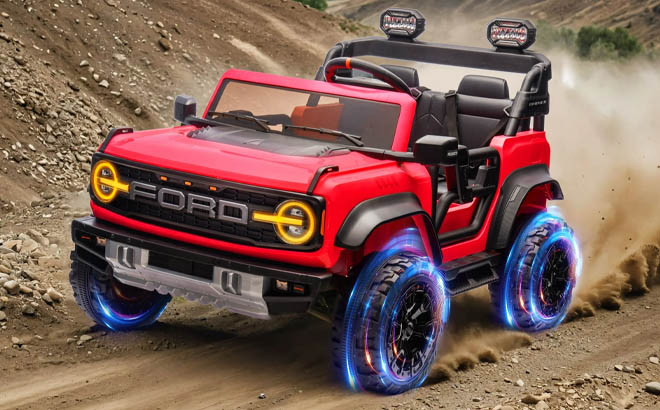 Ford Bronco Ride On Car in red