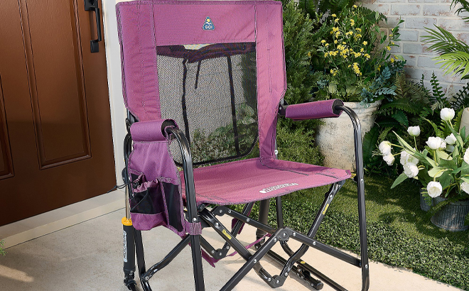 GCI Outdoor Pack Away Portable Rocking Chair in Pink GCI Outdoor Pack Away Portable Rocking Chair in Pink