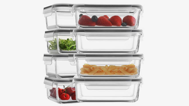 Glass Meal Prep Containers 8 Pack
