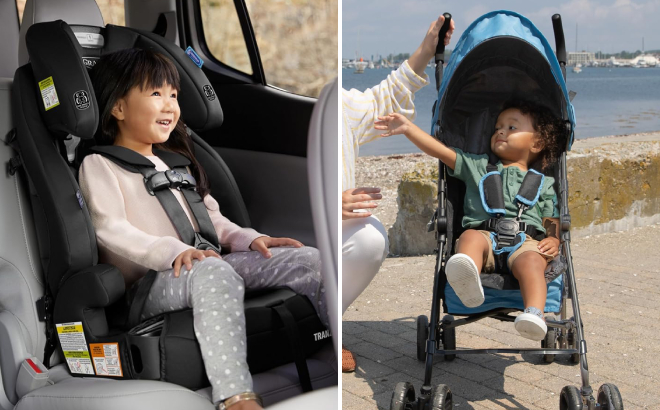 Graco Tranzitions 3 in 1 Harness Booster Car Seat and Ingenuity 3D Mini Convenience Stroller Graco Tranzitions 3 in 1 Harness Booster Car Seat and Ingenuity 3D Mini Convenience Stroller