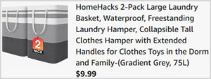 HomeHacks Large Laundry Basket 2 Pack Checkout Screenshot