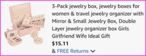 Jewelry Box 3 Pack Jewelry Box 3 Pack