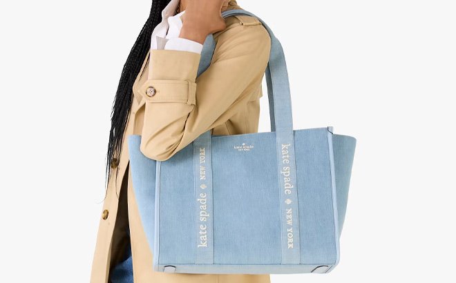 Kate Spade Outlet Kip Denim Large Tote