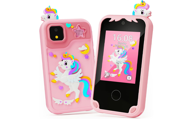 Kids Smartphone with 2 8 Inch Touchscreen in Pink
