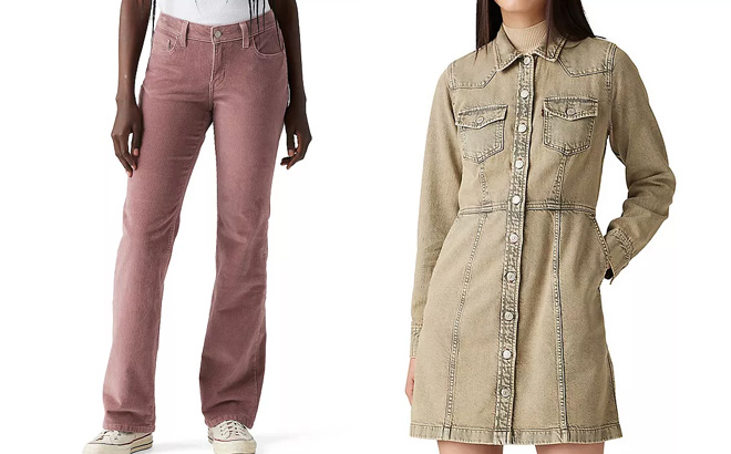 Levis Womens Super Low Rise Bootcut Jeans