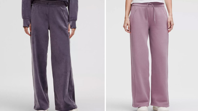 Lululemon Scuba Mid Rise Wide Leg Velvet Pants and Scuba Mid Rise Wide Leg Regular Pants Lululemon Scuba Mid Rise Wide Leg Velvet Pants and Scuba Mid Rise Wide Leg Regular Pants