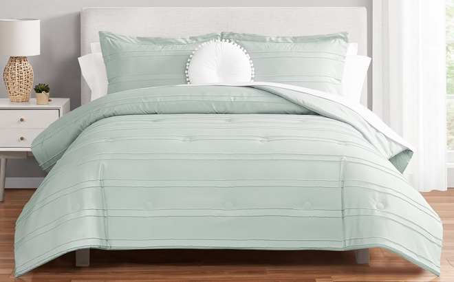 Mainstays Mint 10 Piece Full Comforter Set