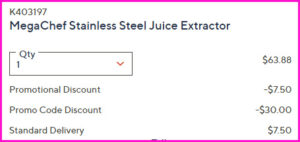 MegaChef Stainless Steel Juice Extractor Checkout Screen MegaChef Stainless Steel Juice Extractor Checkout Screen