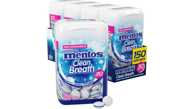 Mentos 150 Count Clean Breath Hard Mints