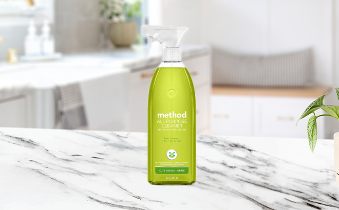 Method All Purpose Cleaner Spray Lime Sea Salt on the Counter