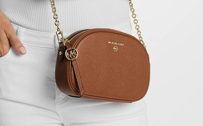 Michael Kors Jet Set Small Pebbled Leather Convertible Camera Bag