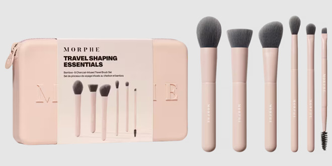 Morphe Travel Shaping 6 Piece Travel Brush Set with Brush Bag