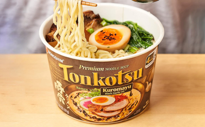 Nongshim Tonkotsu Ramen with Kuromayu Noodle Big Bowl