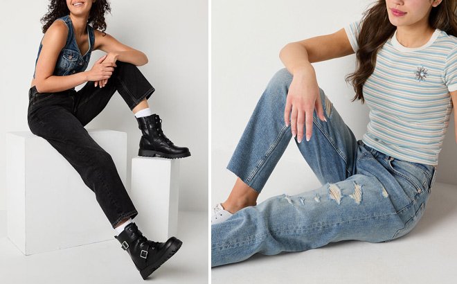 People Wearing Arizona Juniors Womens Highest Rise Straight Leg Jeans People Wearing Arizona Juniors Womens Highest Rise Straight Leg Jeans