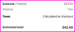 Postpartum Recovery Essentials Kit Checkout Screen