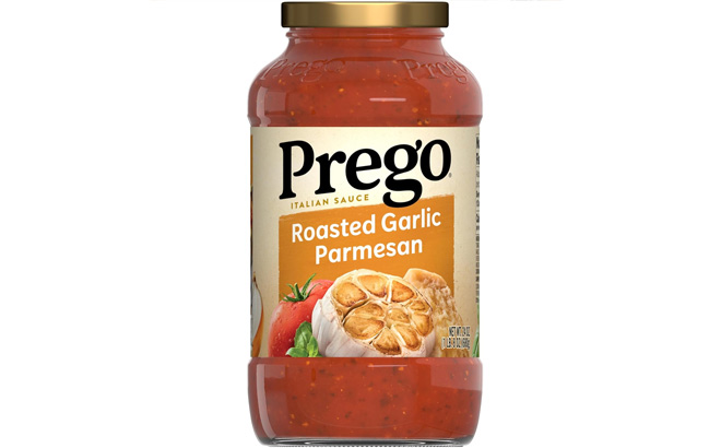 Prego Pasta Sauce with Roasted Garlic Parmesan Cheese