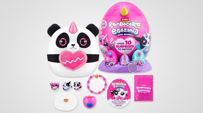 Rainbocorns Eggzania Mini Mania Panda Plush Surprise Toy