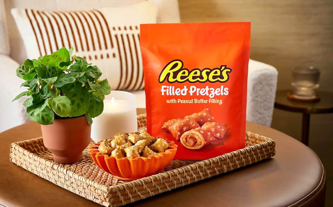 Reeses Filled Pretzels on table