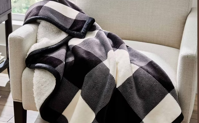 Reverse Faux Shearling Throw