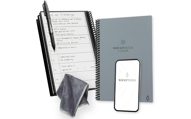 Rocketbook Fusion Reusable Undated Productivity Planner in Gray Color
