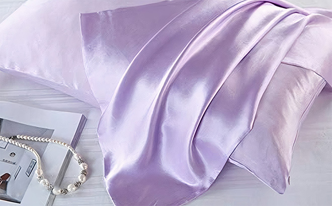 Satin Pillowcases with Zipper on the Table Satin Pillowcases with Zipper on the Table