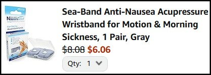 Sea Band Acupressure Wristband Checkout