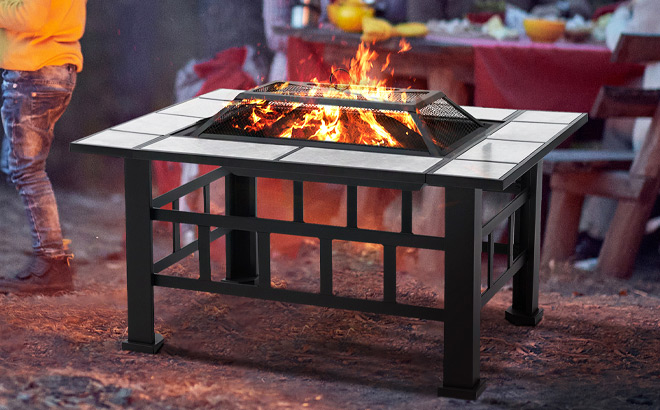 SinglyFire 37 Inch Wood Burning Fire Pit Table