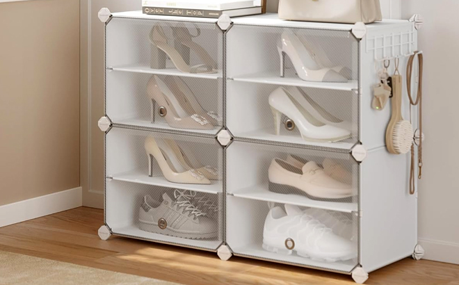 Songmics 4 Tier Shoe Organizer