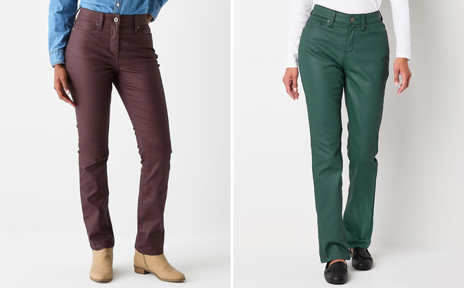 St Johns Bay Womens Tall Mid Rise Straight Leg Jeans St Johns Bay Womens Tall Mid Rise Straight Leg Jeans