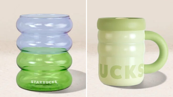 Starbucks Glass Rippled Cup
