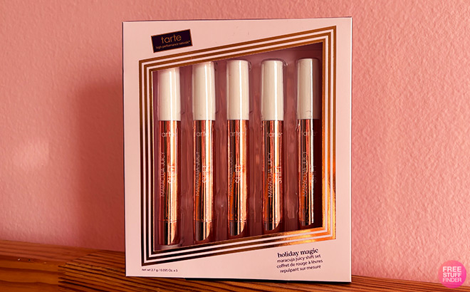 Tarte Lip Set on a Tabletop