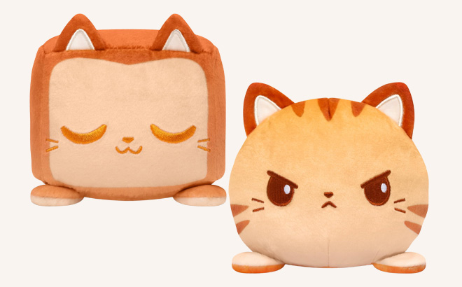 TeeTurtle 4 Inch Reversible Bread Scented Cat Plushie