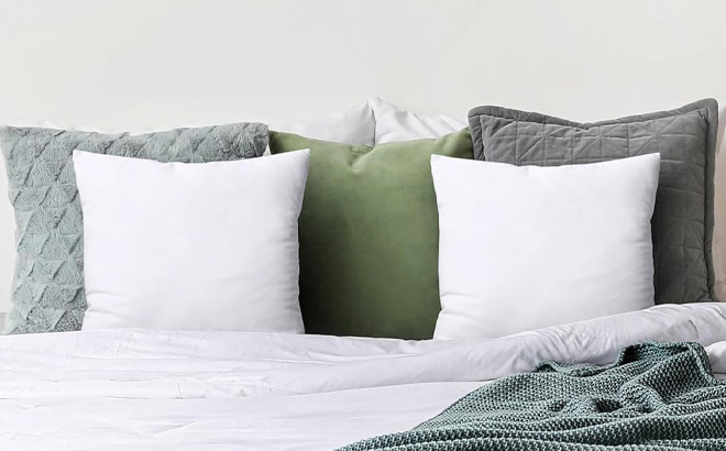Throw Pillows on a Bed