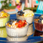 Tropical Smoothie Cafe Tropic Bowls on a Serving Tray