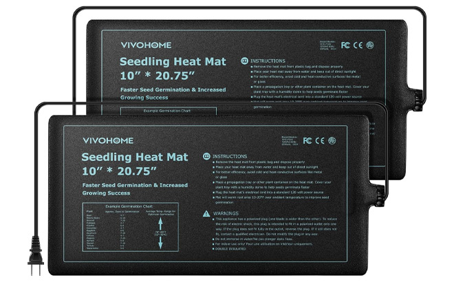 Waterproof Seedling Heat Mat 2 Pack