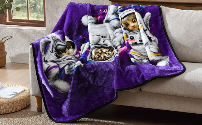 Wild Frontier Space Cats Throw