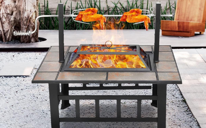 Wood Burning Fire Pit Table