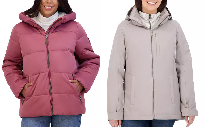 ZeroXposur Womens Davina Quilted Sherpa Lined Puffer Jacket ZeroXposur Womens Davina Quilted Sherpa Lined Puffer Jacket