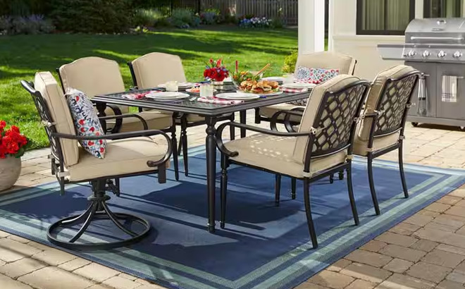 7 Piece Outdoor Patio Dining Set
