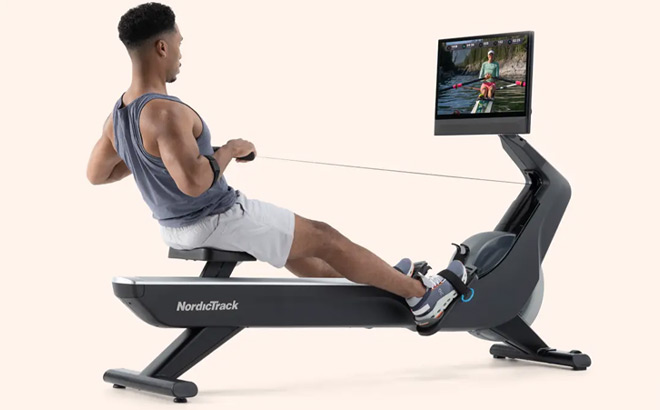 A Person Working Out on a Rower