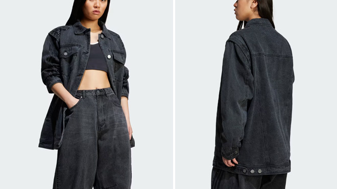 Adidas Adilenium Season 3 Two In One Denim Shirt Jacket Adidas Adilenium Season 3 Two In One Denim Shirt Jacket