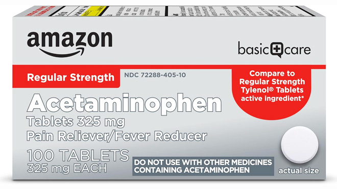 Amazon Basic Care 100 Count Pain Relief