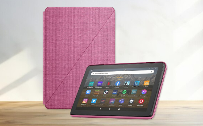 Amazon Fire HD 8 Inch Tablet Protective Cover on a Table