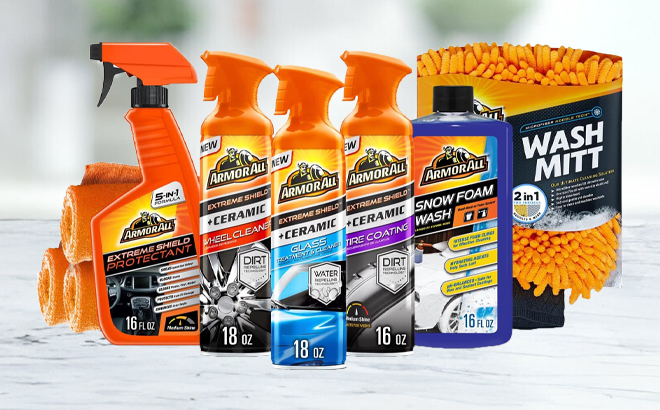 Armor All Ultimate Car Detailing Kit on a Table