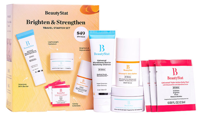 BeautyStat Cosmetics Brighten Strengthen Daily Essentials 6 Piece Set