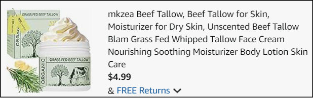 Beef Tallow 1 7 oz Beef Tallow 1 7 oz